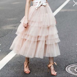 Tulle layered skirt